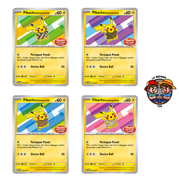 Set complet Pikachu Berkemeja Batik Scellé